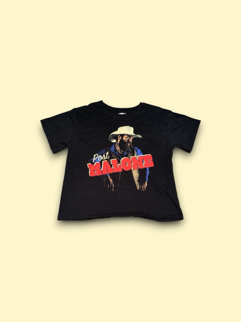 Post Malone Country Cowboy Hat Black Graphic Posty Co. T-Shirt 2XL